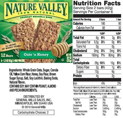 are nature valley granola bars safe for dogs