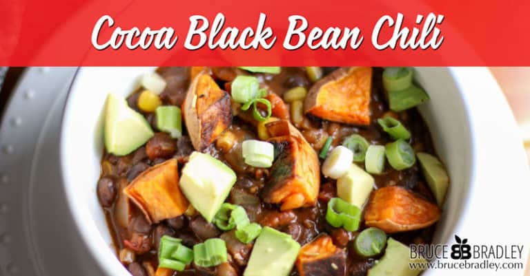 Recipe: Cocoa Black Bean Chili with Roasted Sweet Potatoes - Bruce Bradley